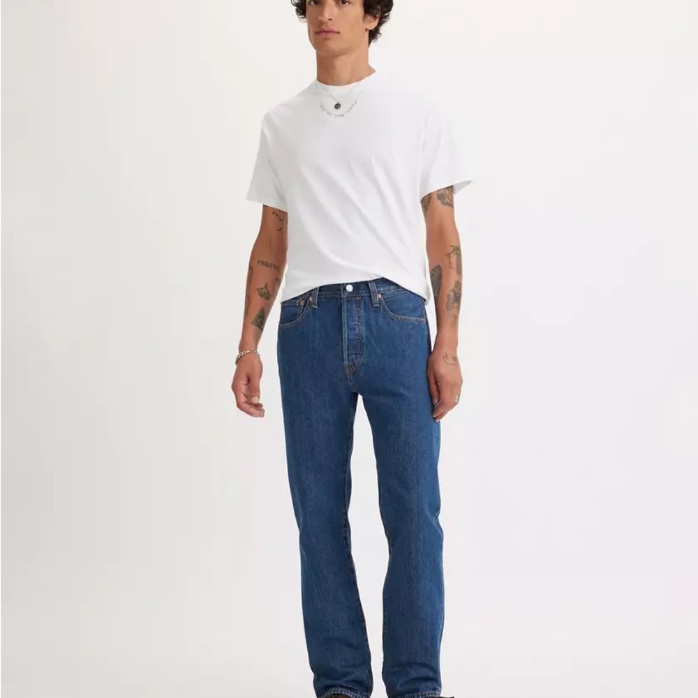 NWT Levi's 501 Blue Straight Jeans Timeless Style